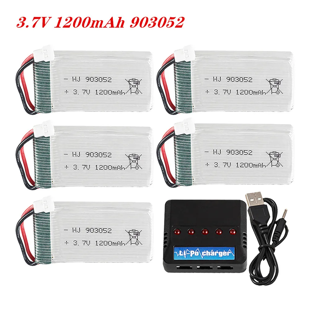2-5 шт., литий-полимерные аккумуляторы 3,7 в, 1200 мАч, с зарядным устройством