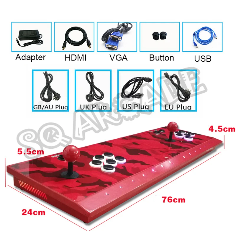 Двойная файтинговая аркадная консоль 2448 в 1 полностью Металлическая 134 3D игр Pandora