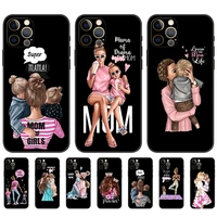 black tpu case for iphone 5 5s se 2020 6 6s 7 8 plus x 10 xr xs 11 12 13 mini pro max back cover fashion mam super mom baby