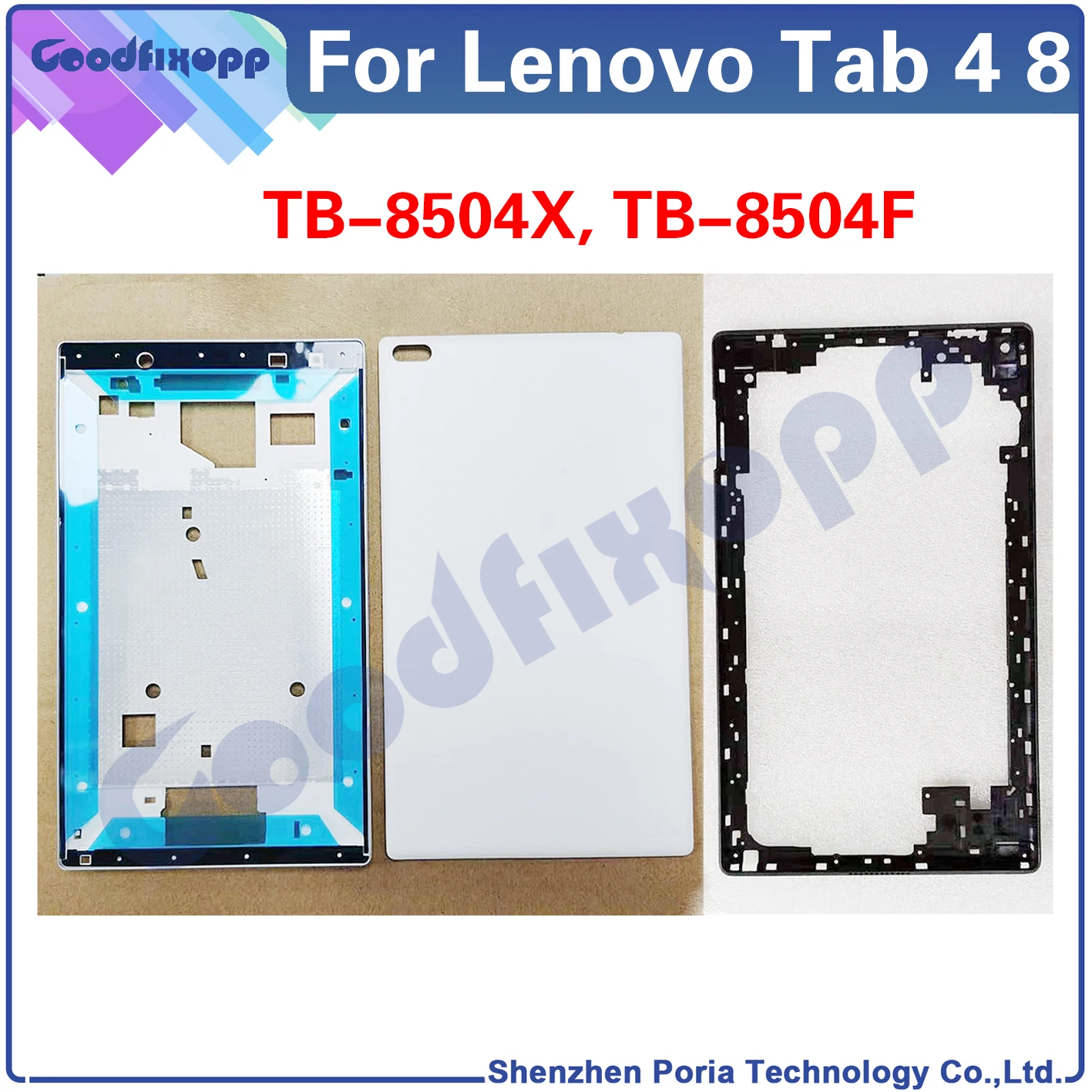 For Lenovo Tab 4 8 TB-8504X TB-8504F Middle Lid Front Frame Battery Back Cover Rear Case Cover For Lenovo Tab 4 8