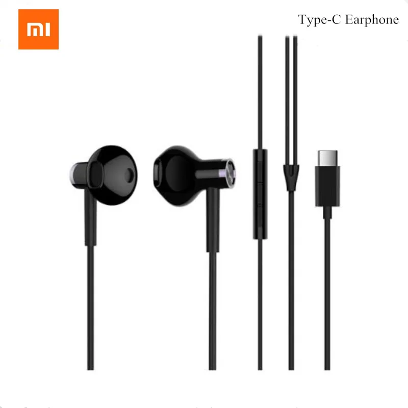 Высокое Качество XIAOMI Dual Driver usb type C Наушники Hi-Res аудио Половина в уши с микрофоном Mi наушники для Mi 9 Pro 9 SE 8 6 Mix 3 2s