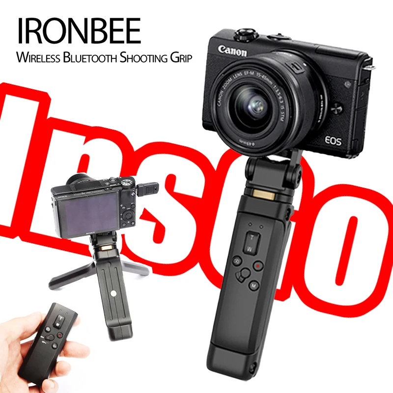 

INKEE IRONBEE Wireless Control Shooting Grip Tripod Remote Control Tripod Selfie Stick for Still Video Vlogging Vlog as Sony GP-