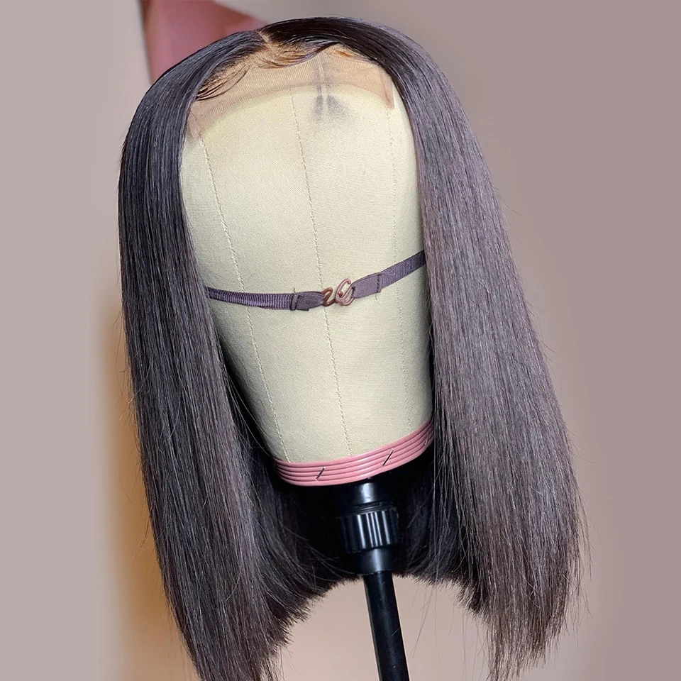 Кудрявые прямые парики боб кружева 2X6 фронтальные человеческие волосы