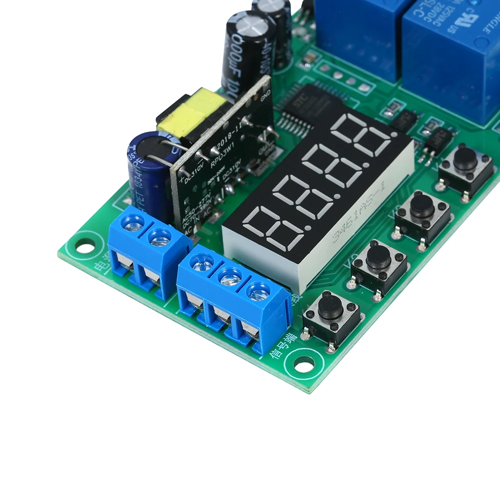 2 канала реле задержки таймера модуль постоянного тока 7 ~ 30 Вт светодиодный