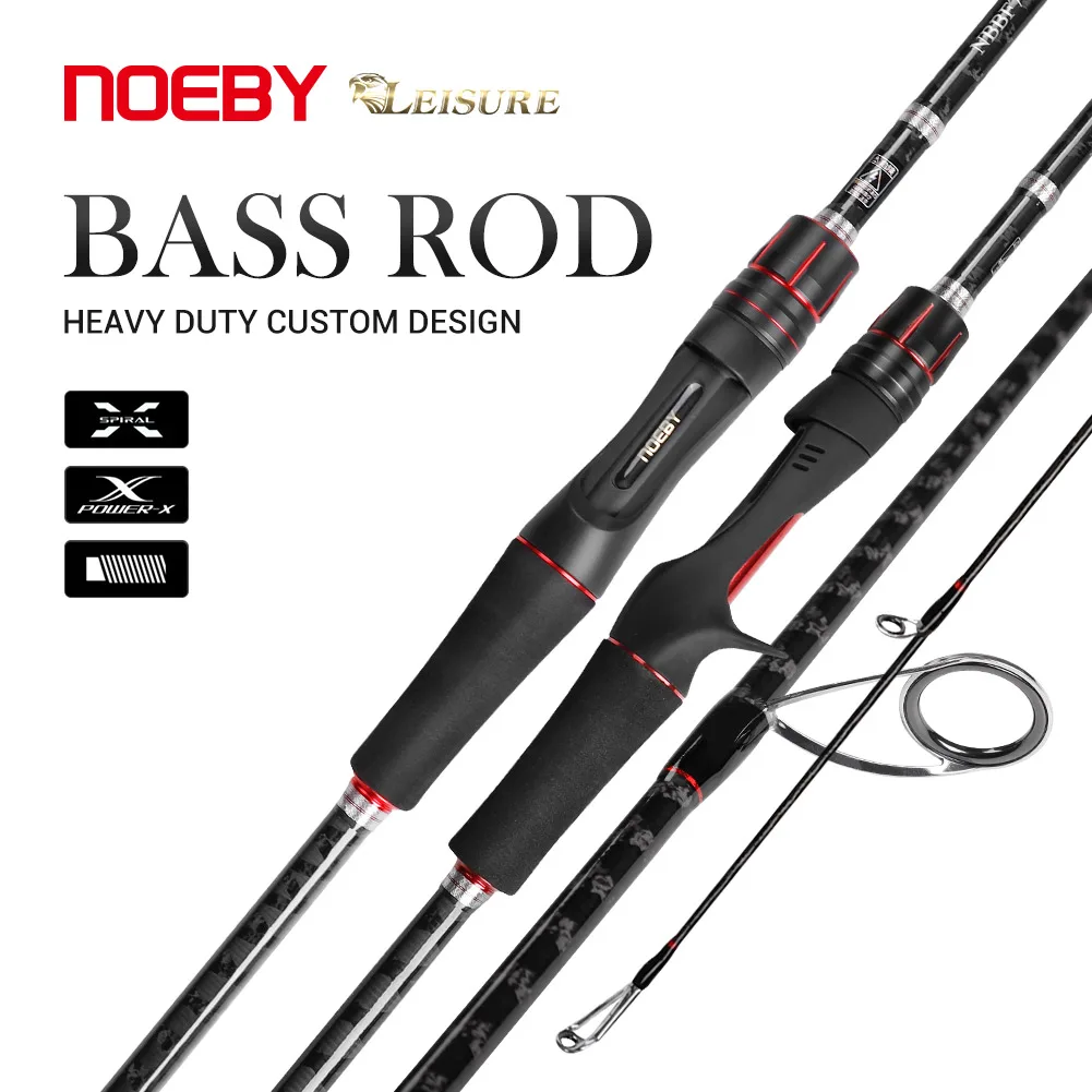 

NOEBY Leisure K5 Fishing Rod Spinning Casting 2.13m 2.29m M MH 2 Section Fast 7-35g Lure Weight for Bass Winter Fishing Rod