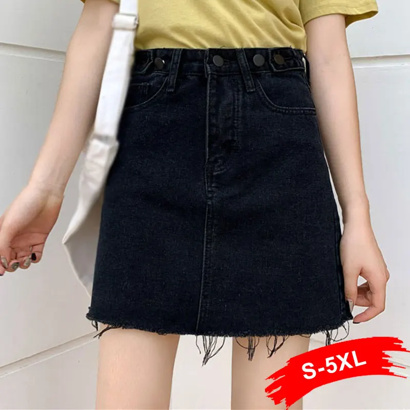 Женская джинсовая мини юбка с кисточками размеры до 7Xl|Женские юбки| |