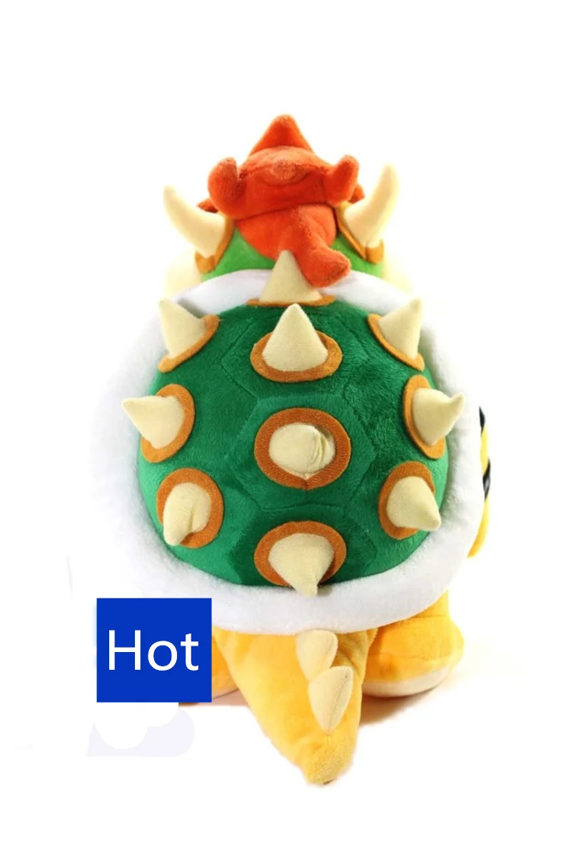 

[ Funny] Catoon Film anime 10" 26cm Bowser dragon Soft Stuffed Plush Toy doll model baby kids best gift