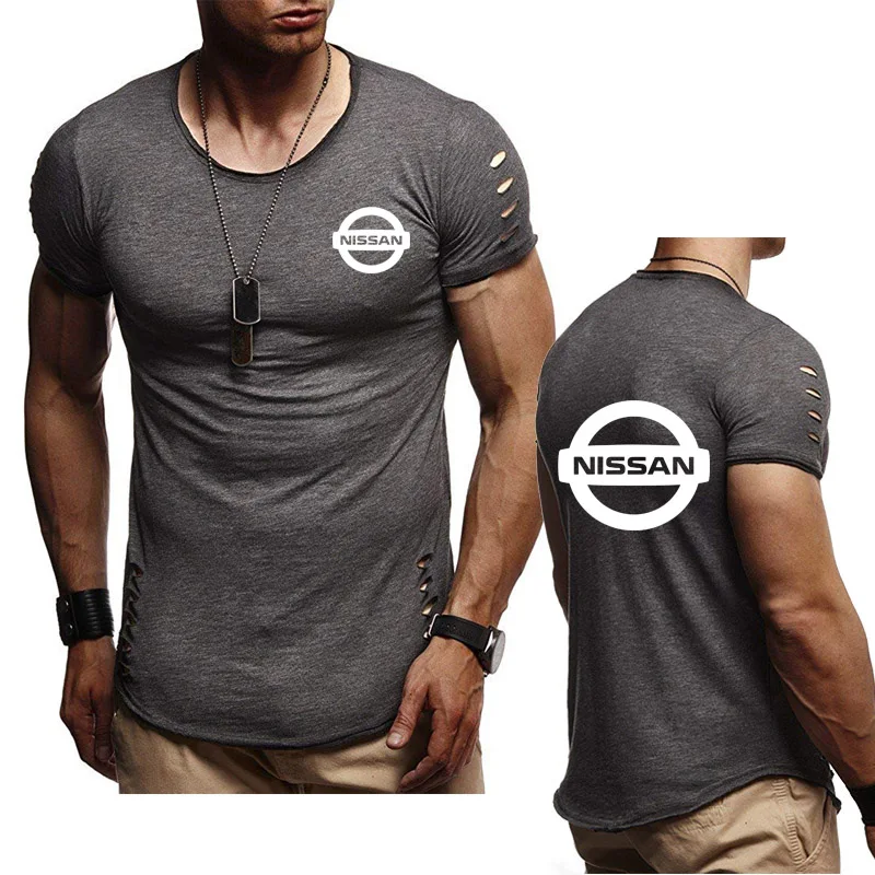 

The New Summer Men's T-shirt Nissan Car Logo Printing Casual Short sleeve Round neck high quality Cotton Men's tops short sleeve