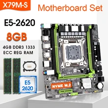 X79 M-S X79G motherboard set with LGA2011 combos Xeon E5 2620 CPU 2pcs x 4GB=8GB memory DDR3 ECC RAM 1333Mhz NVME M.2 slot