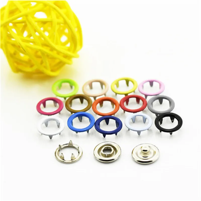 20 шт 9 5 мм полые цветные пряжки металлические кнопки с пятью когтями 14 цветов без