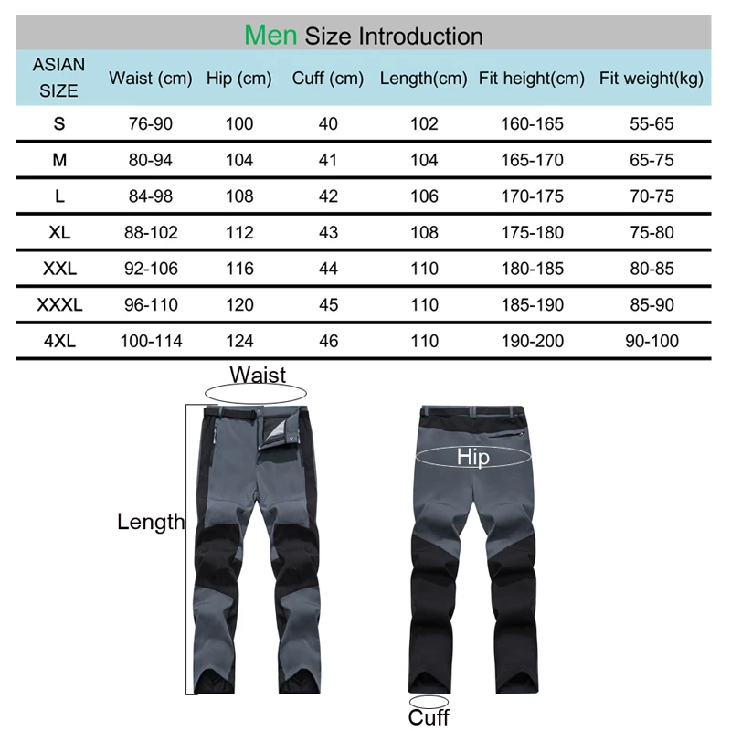 

TRVLWEGO Outdoor Sports Men Wear-Resisting Pants Hiking Camping Mountain Climbing Quick Dry Waterproof Anti-UV Travel Trousers