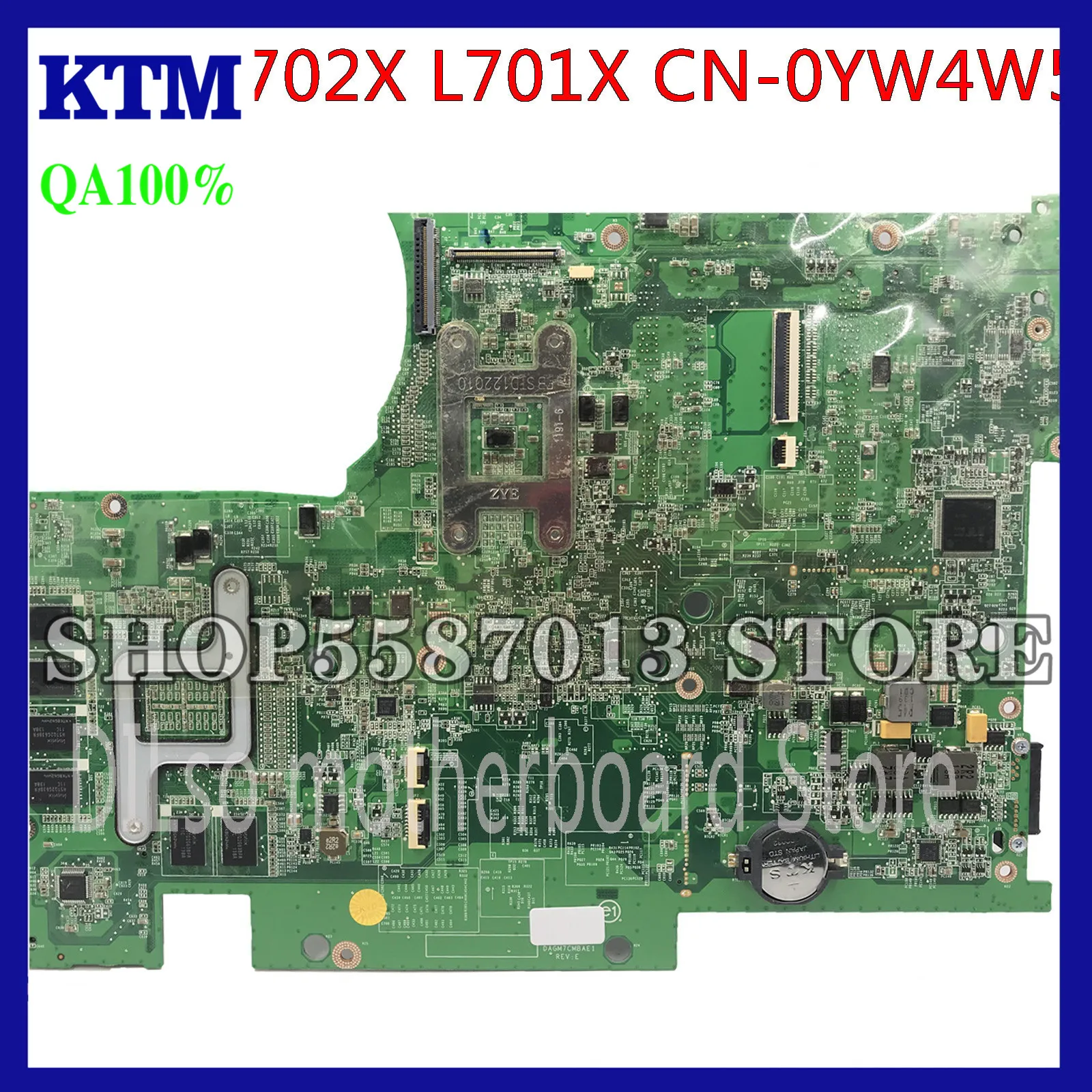 

KEFU Mainboard For Dell XPS L702X L701X Laptop Motherboard DAGM7MB1AE1 CN-0YW4W5 0YW4W5 HM67 GT555M Test work 100% original