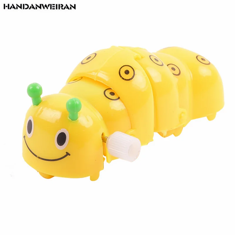 1 шт. мультяшная гусеница заводная игрушка забавная вытяжная мальчик девочка