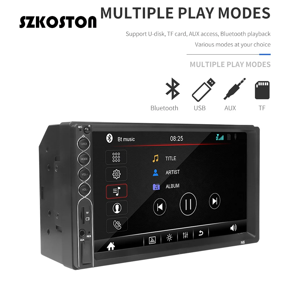 

Автомобиль Радио Bluetooth стерео аудио автомобиля двойной 2 Din Автомобильный мультимедийный плеер 7 дюймовый HD сенсорный Экран MP5 плеер сзади Ка...