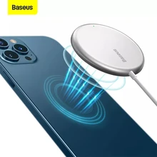 Baseus Mini Magnetic Wireless Charger 15W PD Quick Charging Pad For iPhone 12 Pro Max Thin Portable Wireless Phone Charger