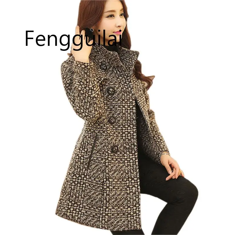 Новинка Женское шерстяное пальто зима 2019 осенняя мода элегантное для мамы