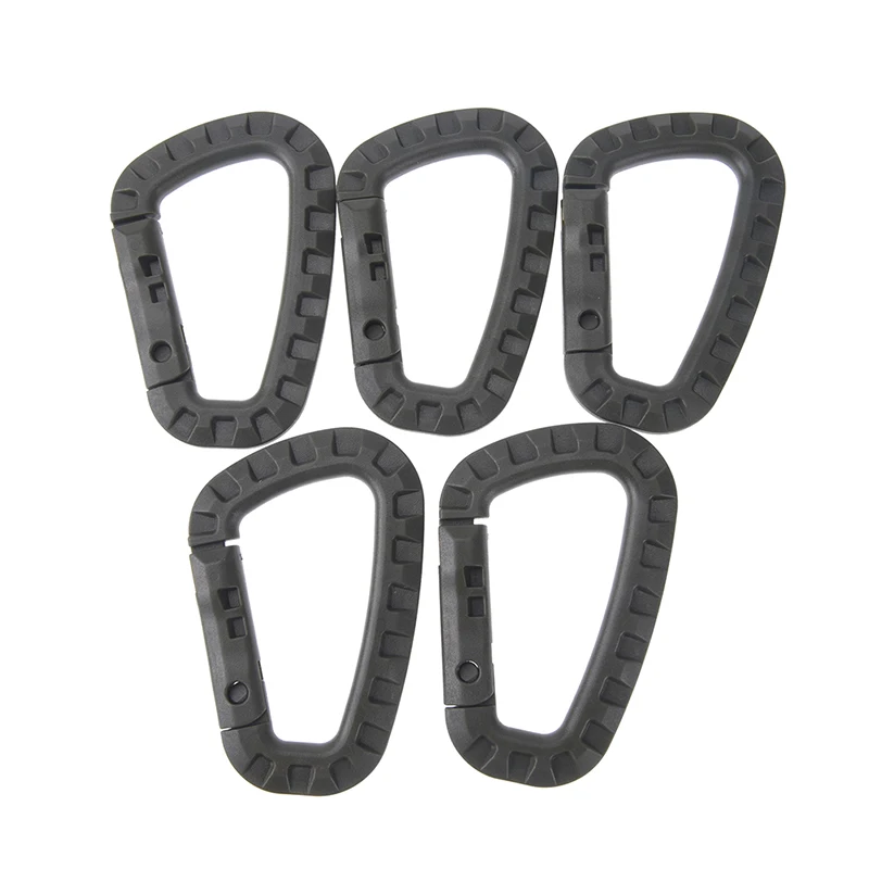

Hot sale 5pcs Tactical Outdoor Carabiner Hook Backpack D Buckle Military Outdoor Bag Camping Climbing Accessories