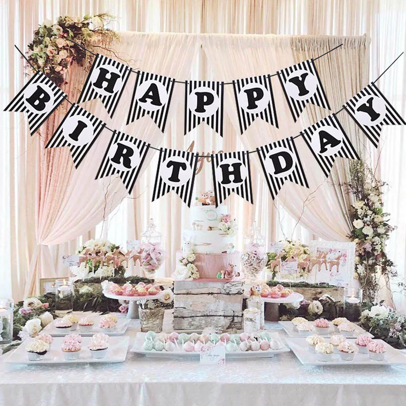 Многоцветный баннер с днем рождения детский воздушный шар из фольги для душа