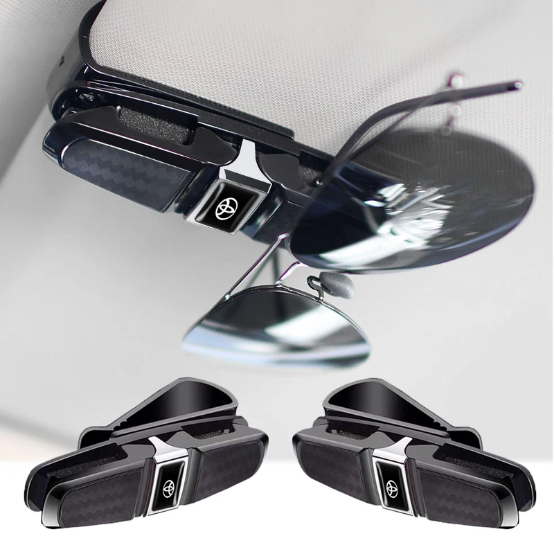 

Car Glasses Clip Sunglasses Holder Card Clip Holder Car interior For Toyota Corolla Yaris Rav4 Avensis Auris Camry Sequoia C-hr
