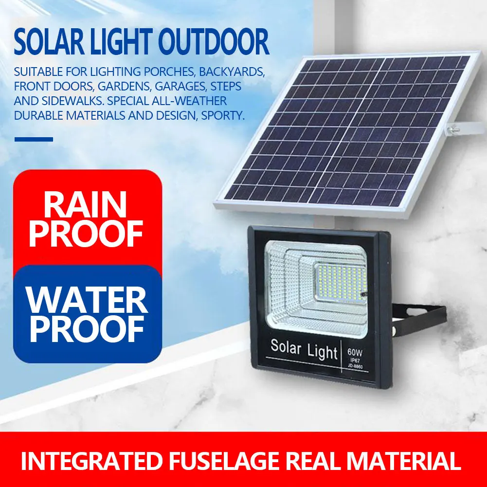 

Solar Light Outdoor Remote Control Waterproof For Garden Street Roads Rooftops Landscape Spotlight Wall Solar Powered Flood Lamp