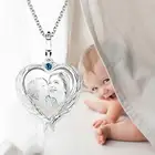 Ожерелье с кулоном в виде сердца из серебра 925 пробы, с гравировкой