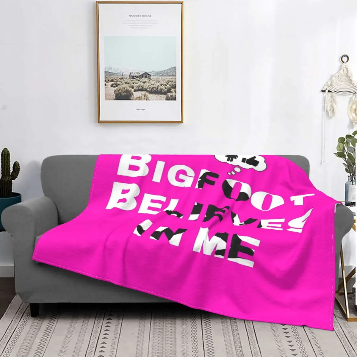 

Bigfoot cree en Me, manta para mujer, para cama colcha, toalla de muselina a cuadros, manta double para playa en la cama