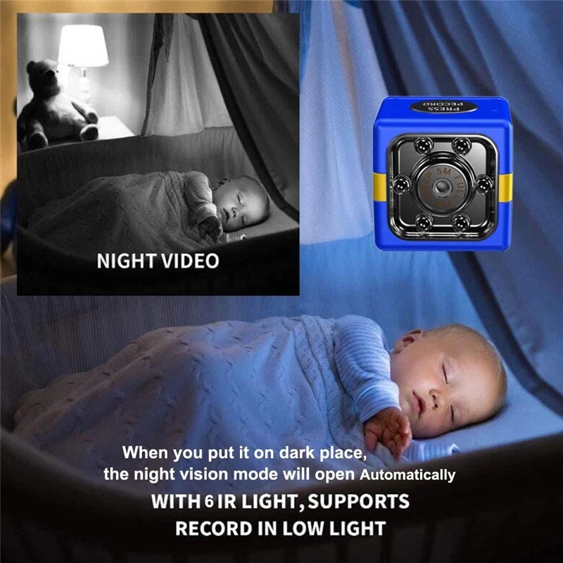 Мини камера видеонаблюдения 1080P экшн конвертирует камеру слежения Няня/движение
