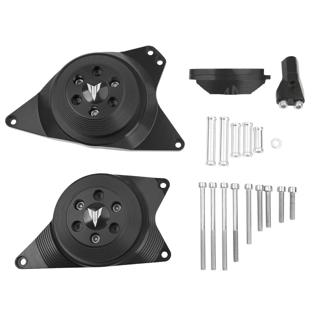 MT09 FZ09 Engine Case Stator Clutch Cover Crash Pad Frame Slider Protector for YAMAHA MT-09 FZ-09 MT FZ 09 2013-2020 2018 2019 | Автомобили