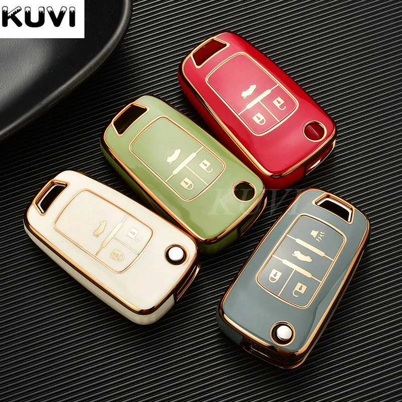 Чехол-книжка для автомобильного ключа из ТПУ Chevrolet Cruze Aveo Trax Sail Malibu Opel Vauxhall Astra Corsa