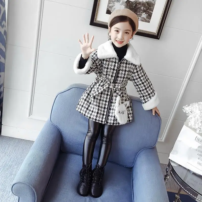 Лидер продаж модное зимнее теплое пальто для девочек хлопковое детское длинное