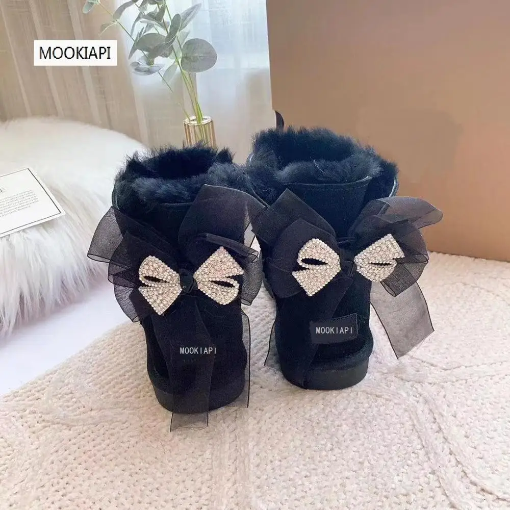 Женские зимние сапоги китайского бренда 2020 Натуральная Воловья кожа натуральная