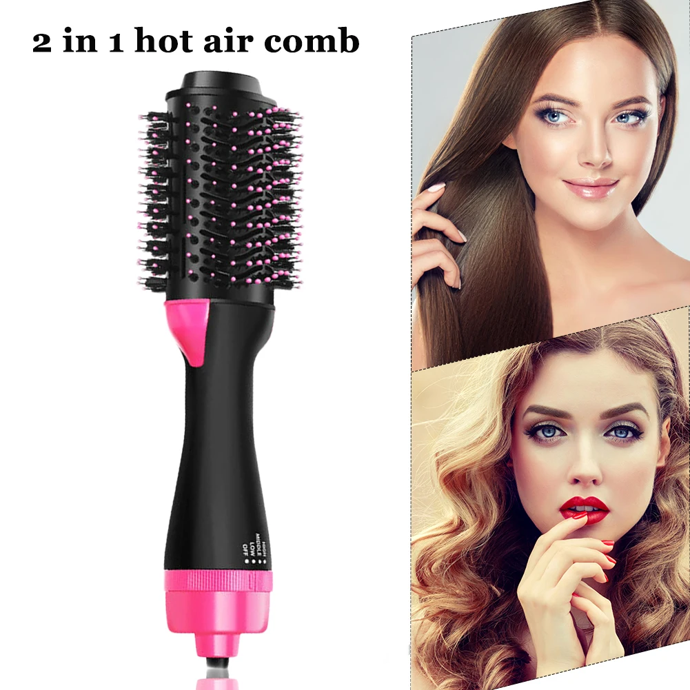 

One Step Hair Dryer Hot Air Brush Styler and Volumizer Hair Straightener Curler Comb Roller Electric Ion Blow Dryer Brush