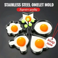 stainless steel 5style fried egg pancake shaper omelette mold mould frying egg cooking tools kitchen accessories gadget rings