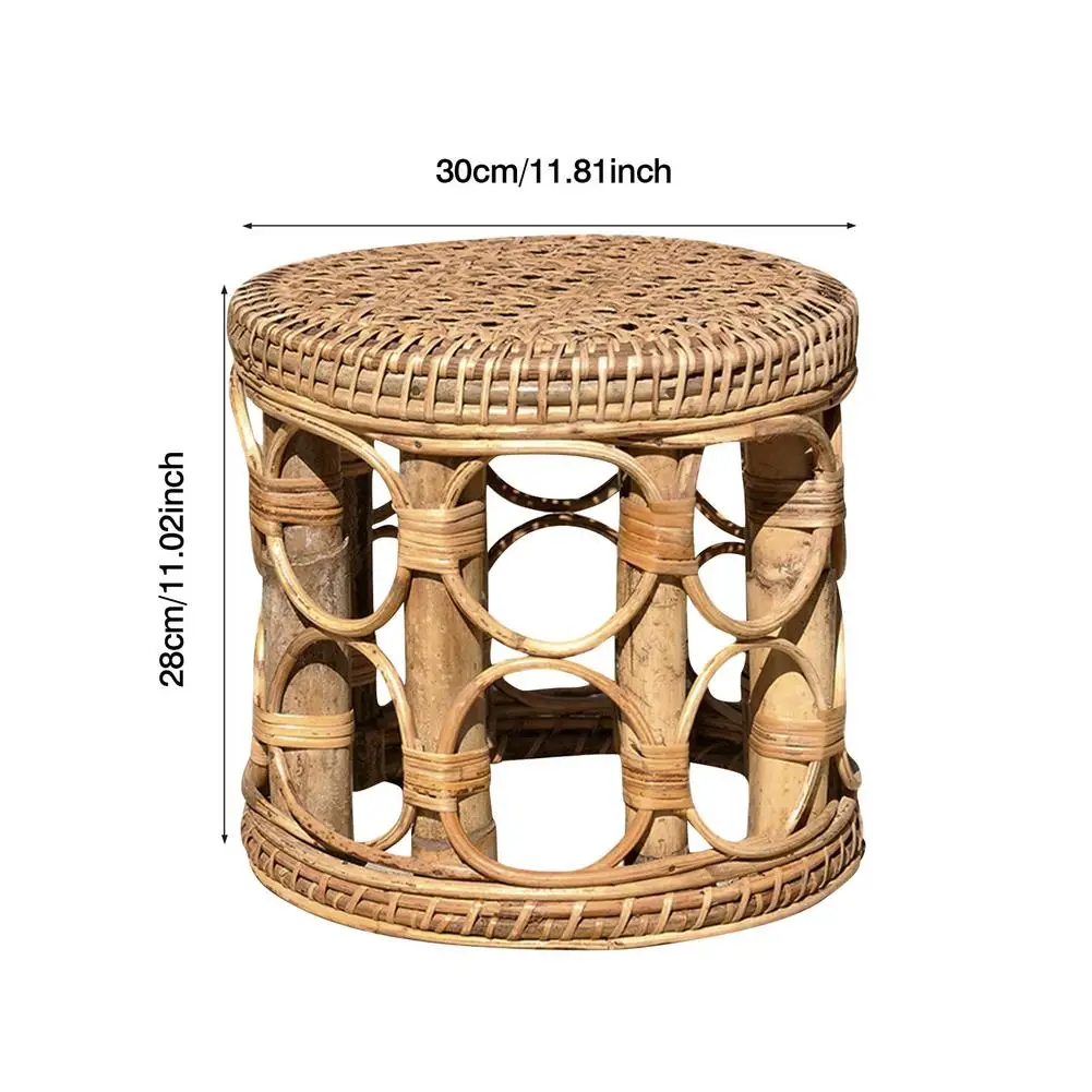

Natural Rattan Plant Stand Rack Hand-woven Flower Stand Durable Indoor Flower Pot Holder Shelf For Indoor Home Gardening