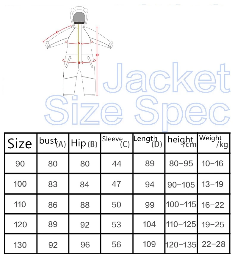 

Winter Kids Ski Suit 2020 New Waterproof Warm Girls Snow Jacket Boys Snowboarding Clothes Children One-piece Ski Suit -30 Degree