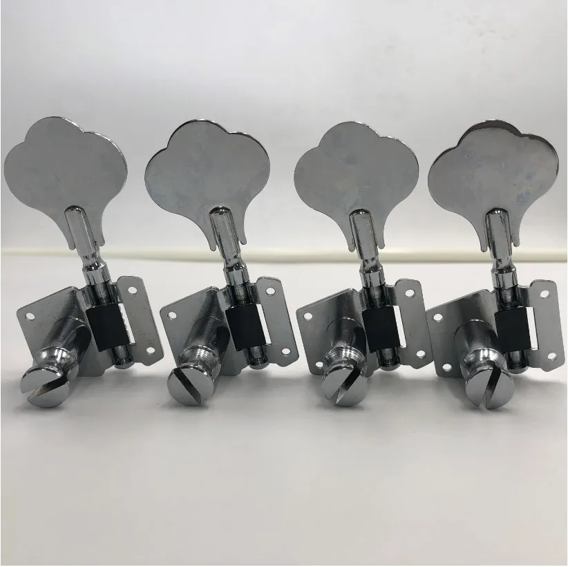 4pcs gitarre tuning pegs elektrische bass tuner peg gitarre open getriebe tuning pegs mechaniken für jazz bass gitarre silber free global shippin