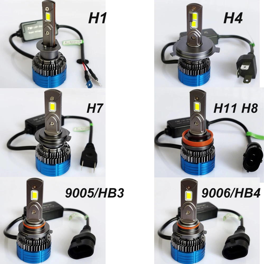 

T40 H4 H7 LED CANBUS 6000K 20000LM F3 Bulb 24000LM H8 H9 H11 H1 9006 HB4 9005 Hb3 Fog Lamp Car Headlight 12V 2PCS No Hyper Flash