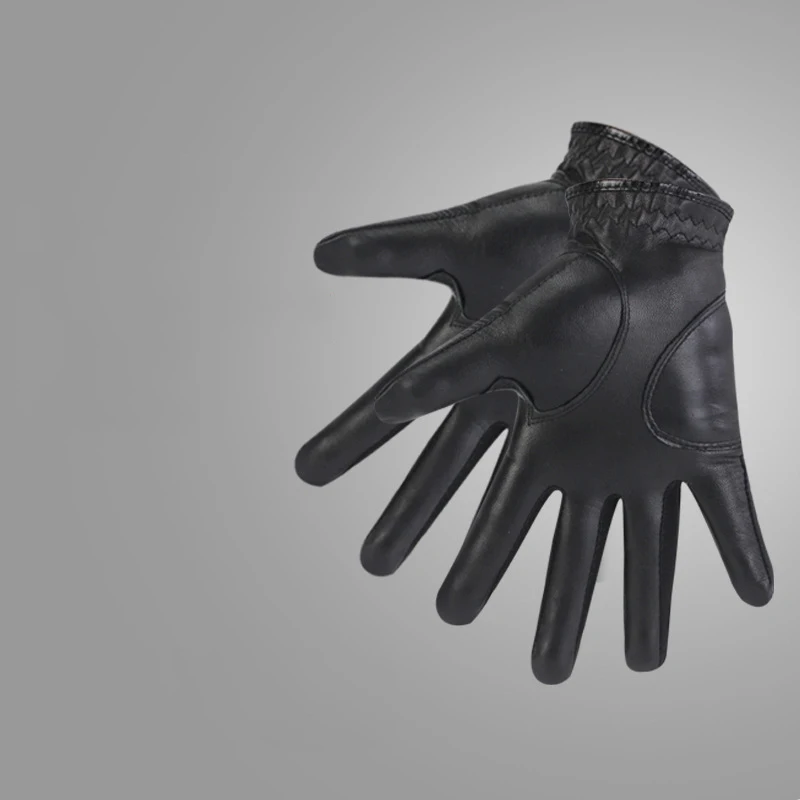 Новые высококачественные мужские черные перчатки для гольфа с овечьей шерстью