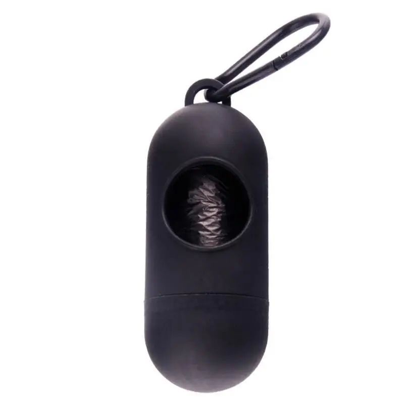 Pill Box black Совок, мешки для мусора, переносные мусорные мешки для собак, кошачьи какашки, подхватывают, извлекают питомца, снаружи ходят, висят на поводке - Цвет: Pill Box black