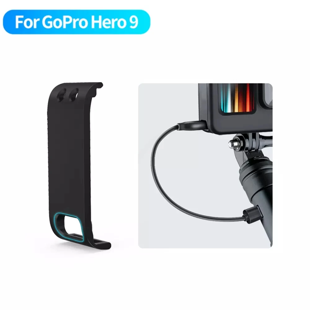 

For GoPro 9 Battery Side Cover Lid Removable Easy Type-C Charging Cover Port For GoPro Hero 10 9 Black