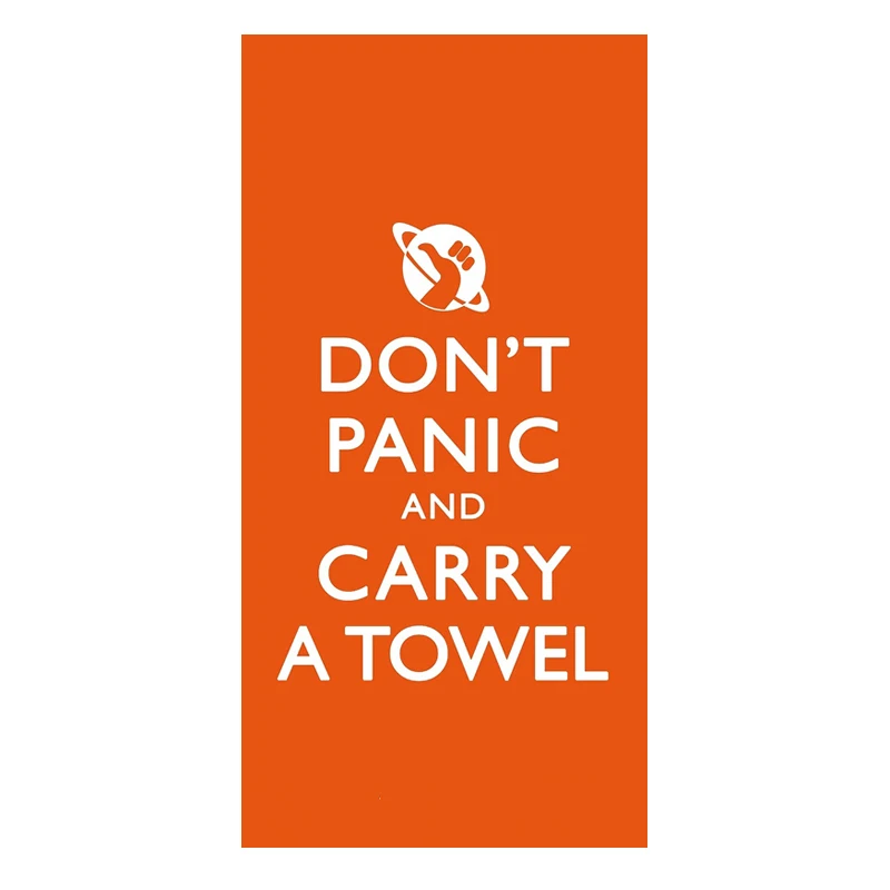 

Забавное полотенце «Не паника и носить с собой», пляжные банные полотенца, шутка, крутое спортивное полотенце для спортзала для мужчин, автостопом, руководство по галактике 42, подарки