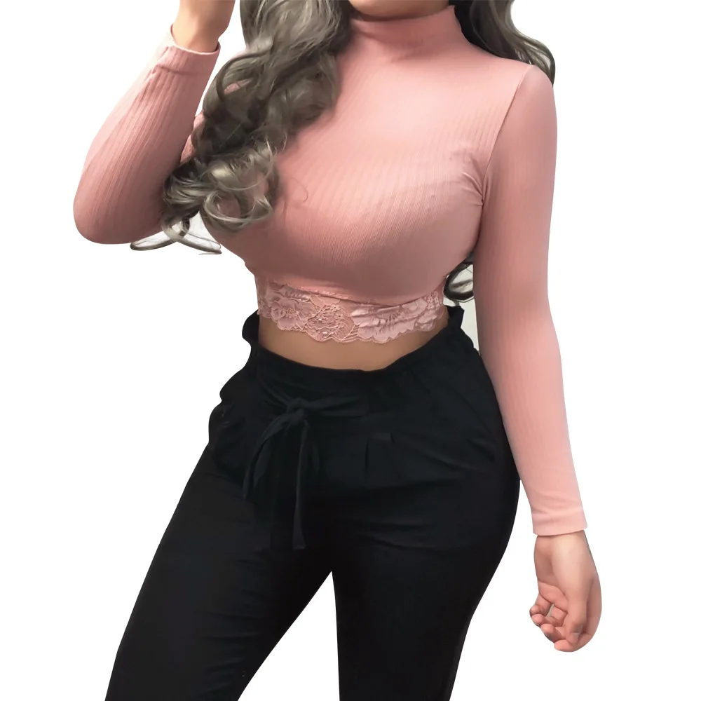 LOOZYKIT женские футболки сексуальные и Клубные модные с длинным рукавом воротником