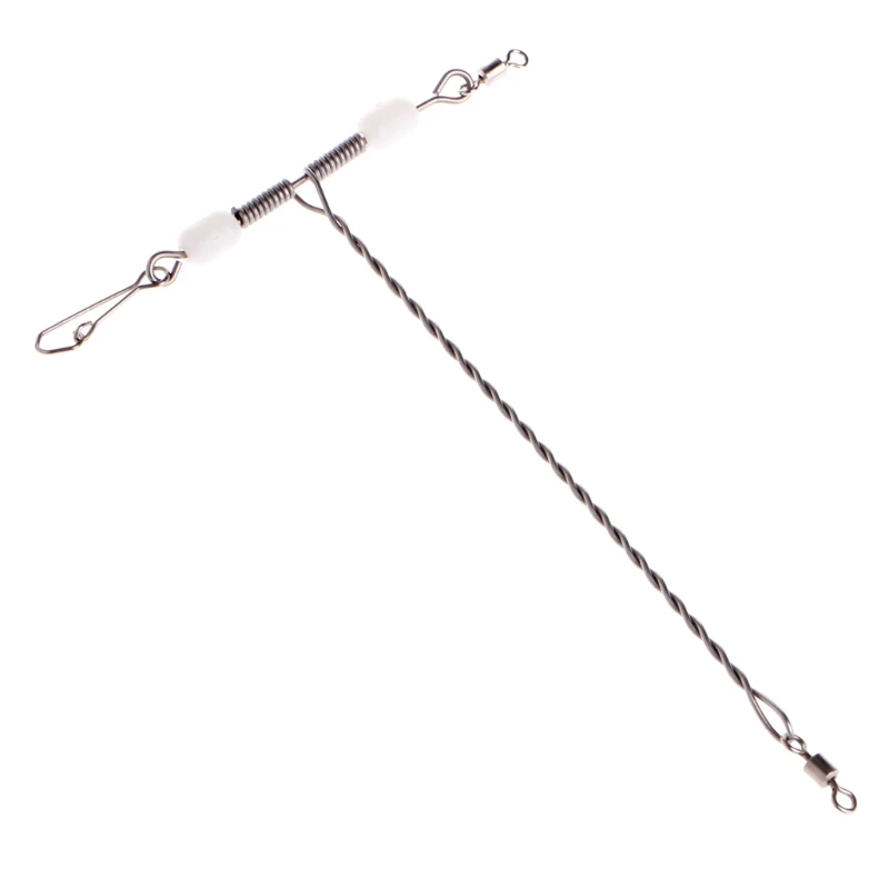 Stainless Steel Luminous Beads Balance T-shape Swivel Snap Fishing Connector New | Спорт и развлечения