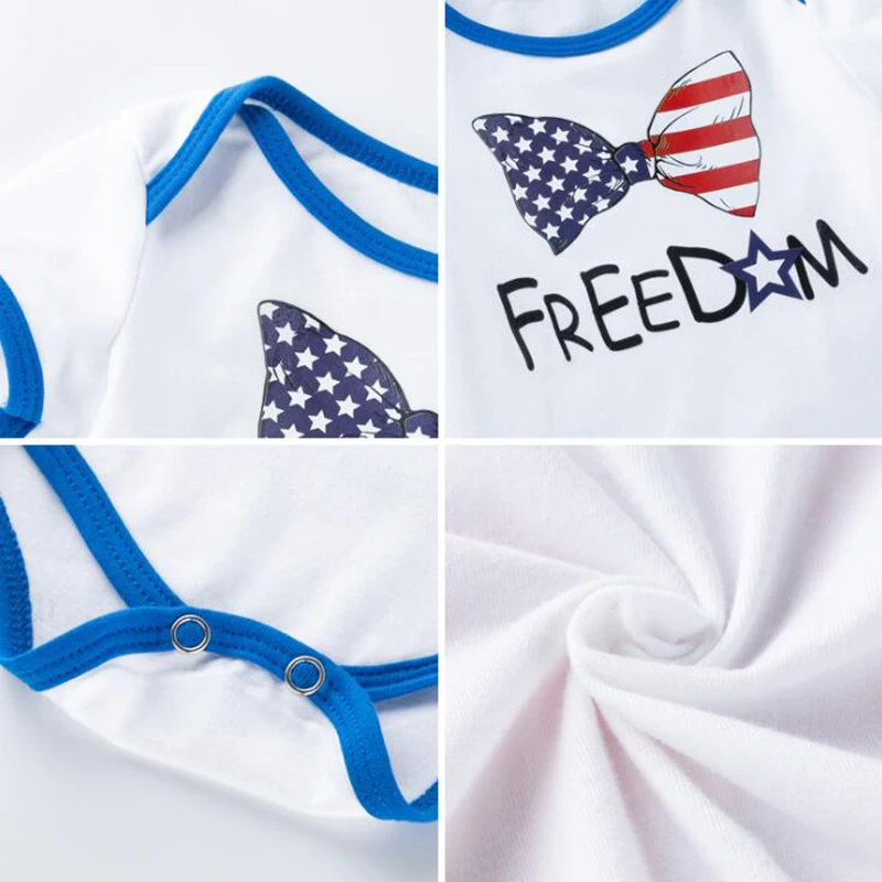 Летний для новорожденных из хлопка Комбинезон Для девочек и мальчиков 1 год дня