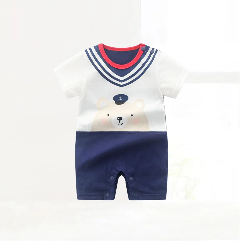 Недорогой хлопковый Детский комбинезон 2020 детская одежда с коротким рукавом