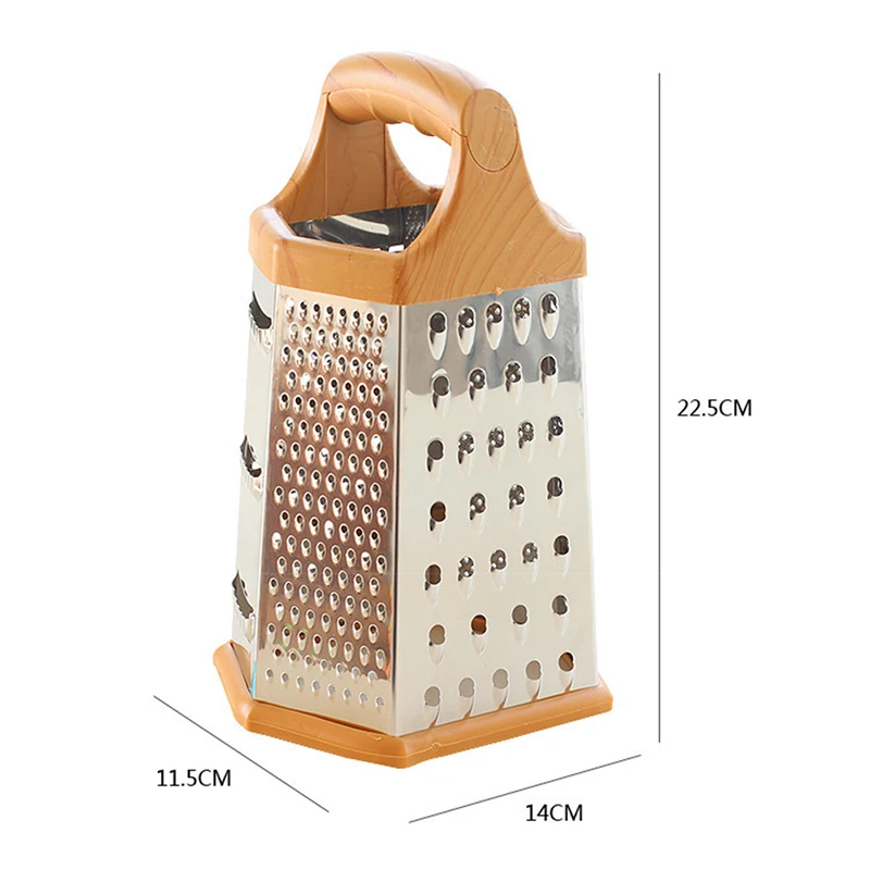 

Six-Sided Grater Stainless Steel Planer Multifunctional Peel Cutter Fruit Ginger Garlic Potatoes Grater Cooking Kitchen Gadget