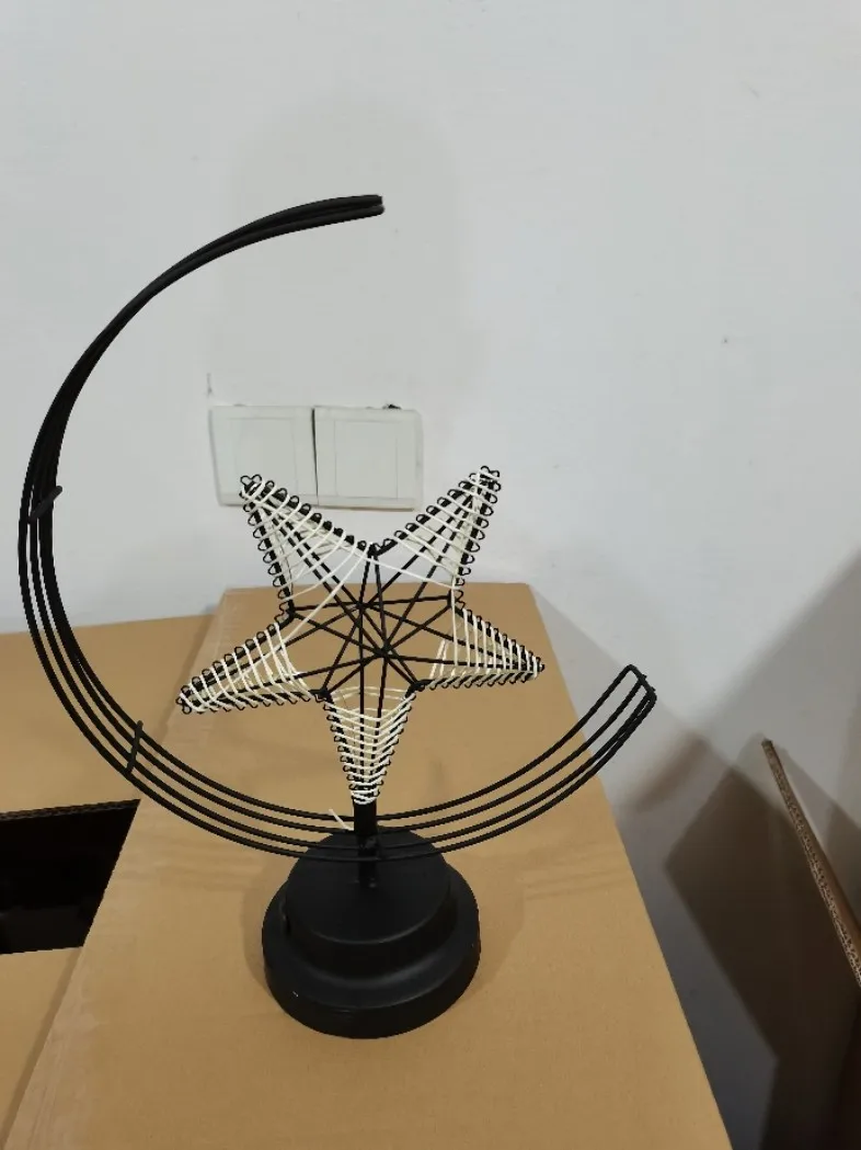 

Led Decorative Lamp Table Lamp Modeling Lamp Diy Rattan Moon Star Night Light For Home Kids Bedroom Decor