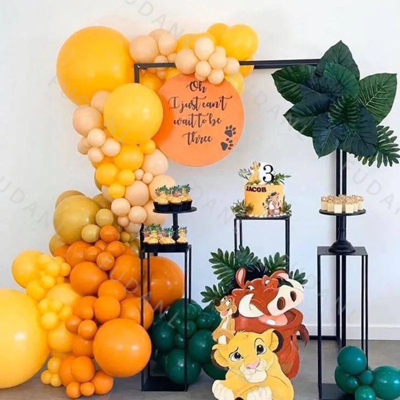 

Wild Forest Jungle Safari Theme Party Balloons Set Arch Garland Kit Orange Latex Baloon Kids Birthday Baby Shower Party Decors