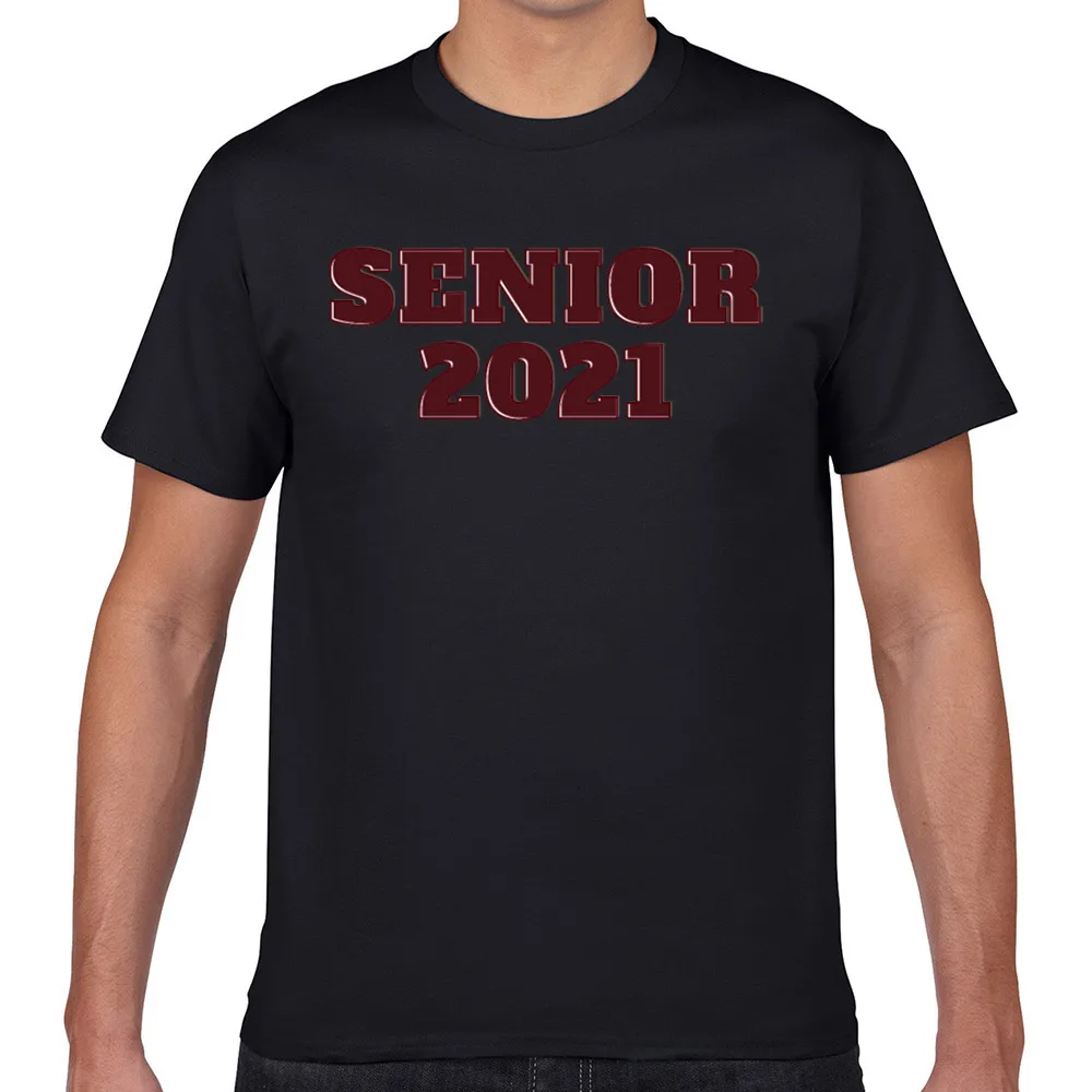 

Tops T Shirt Men senior 2021 Comic Inscriptions Geek Custom Male Tshirt