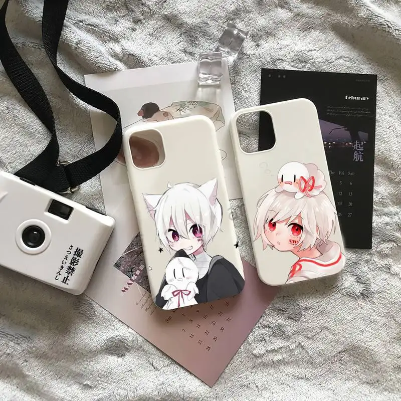 

mafumafu japan anime Phone Case Candy Color for iPhone 6 7 8 11 12 s mini pro X XS XR MAX Plus